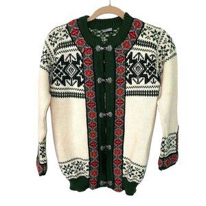 Dale Of Norway Cardigan Sweater Womens Size XS Vintage Norwegian Wool Lavender‎